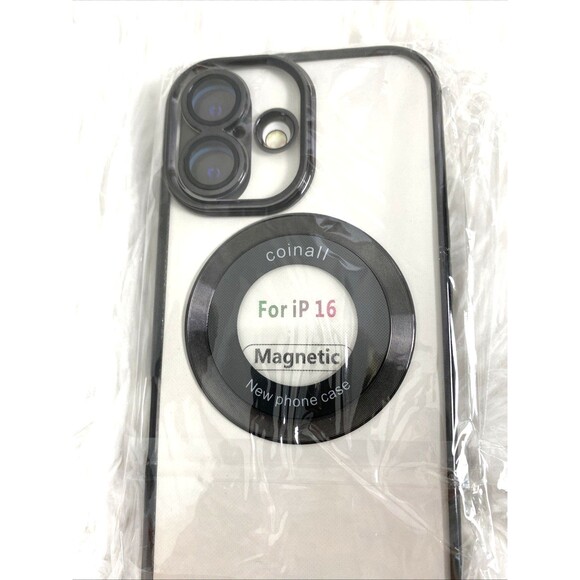 Phone Case For iPhone 16 Cover Clear Black - Picture 10 of 11